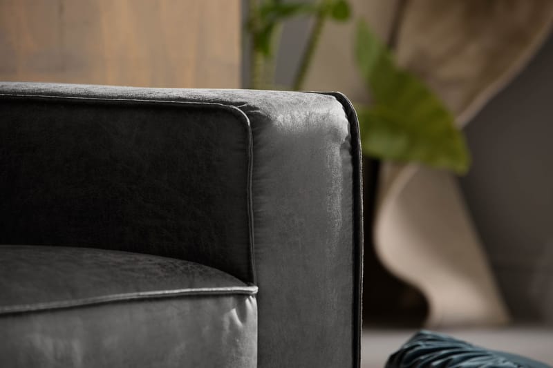 Akron 2-sits Soffa Bondedläder - Mörkgrå - Möbler - Soffa - Skinnsoffor