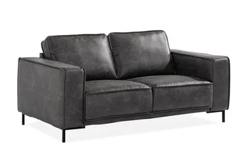 Akron 2-sits Soffa Bondedläder - Mörkgrå - Möbler - Soffa - Skinnsoffor