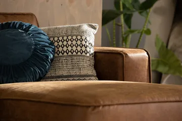 Akron 2-sits Soffa med Divan Höger Bondedläder - Brun - Möbler - Soffa - Skinnsoffor