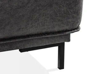 Akron 2-sits Soffa med Divan Höger Bondedläder - Mörkgrå - Möbler - Soffa - Skinnsoffor