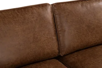 Akron 2-sits Soffa med Divan Vänster Bondedläder - Brun - Möbler - Soffa - Skinnsoffor
