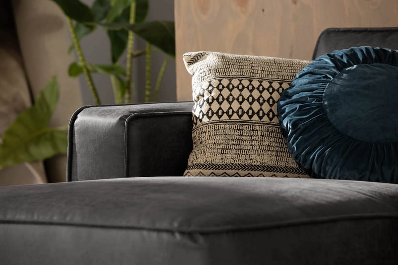 Akron 2-sits Soffa med Divan Vänster Bondedläder - Mörkgrå - Möbler - Soffa - Skinnsoffor