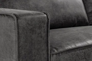 Akron 3-sits Soffa Bondedläder - Mörkgrå - Möbler - Soffa - Skinnsoffor