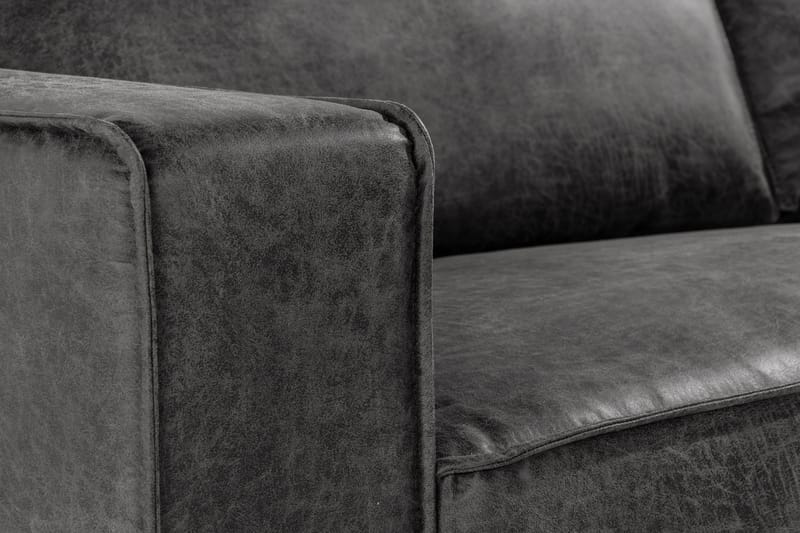 Akron 3-sits Soffa Bondedläder - Mörkgrå - Möbler - Soffa - Skinnsoffor