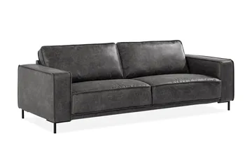 Akron 3-sits Soffa Bondedläder - Mörkgrå - Möbler - Soffa - Skinnsoffor