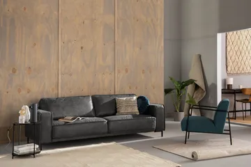 Akron 3-sits Soffa Bondedläder - Mörkgrå - Möbler - Soffa - Skinnsoffor