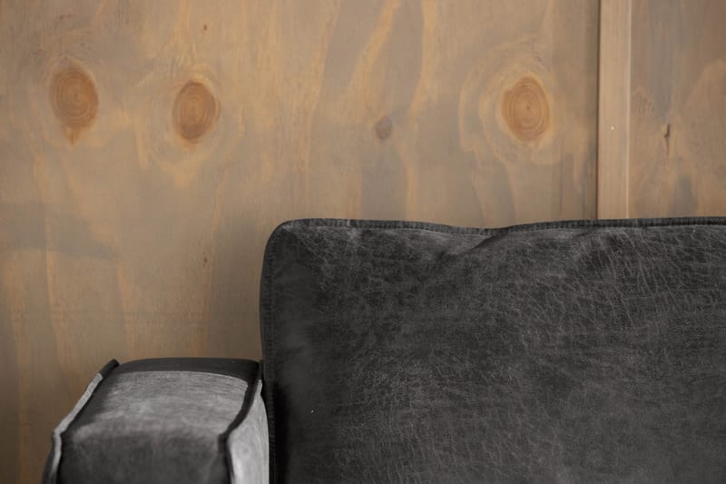 Akron 3-sits Soffa Bondedläder - Mörkgrå - Möbler - Soffa - Skinnsoffor