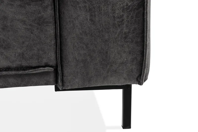 Akron 3-sits Soffa Bondedläder - Mörkgrå - Möbler - Soffa - Skinnsoffor