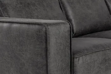 Akron Hörnsoffa Bondedläder - Mörkgrå - Möbler - Soffa - Skinnsoffor