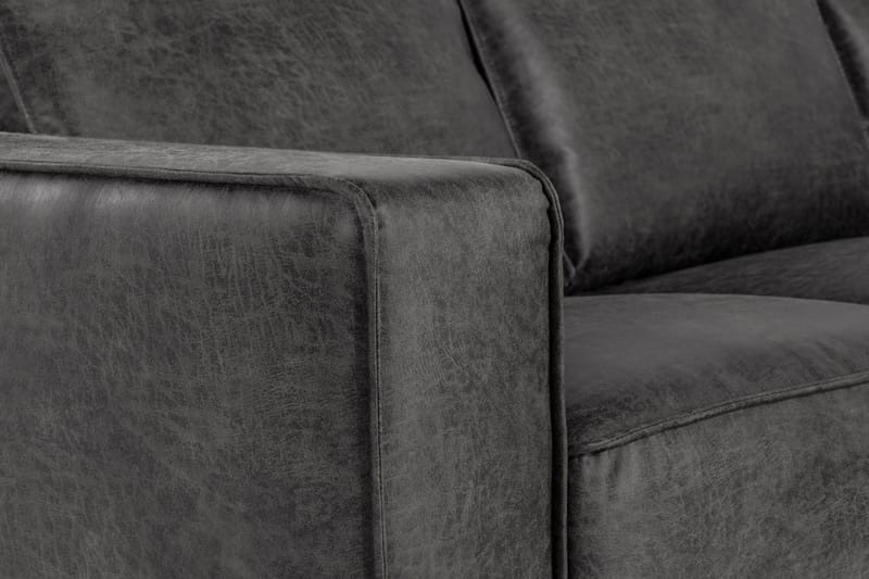 Akron Hörnsoffa Bondedläder - Mörkgrå - Möbler - Soffa - Skinnsoffor