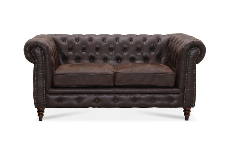 Cambridge 2-sits Soffa - Brun - Skinnsoffor - 2 sits soffa - Chesterfield soffa