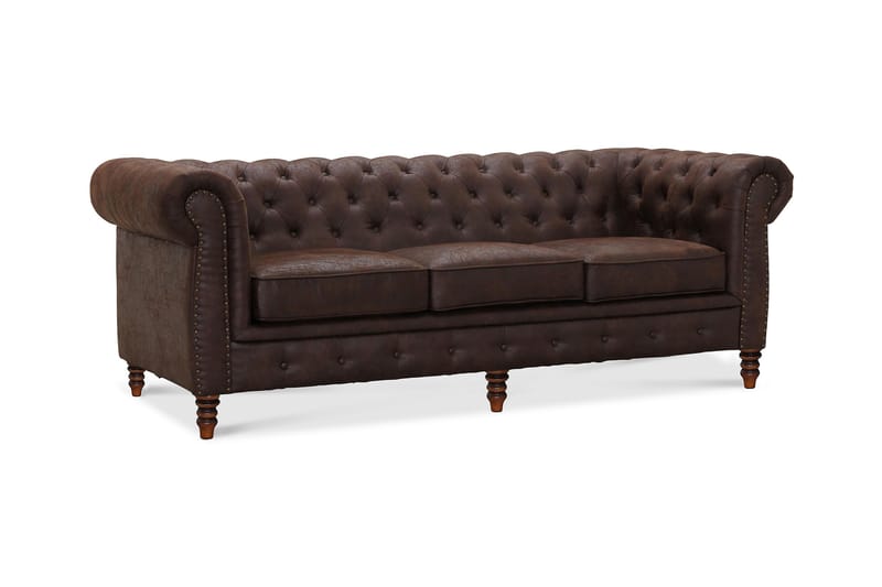 Cambridge 3-sits Soffa - Brun - Möbler - Soffa - Skinnsoffor