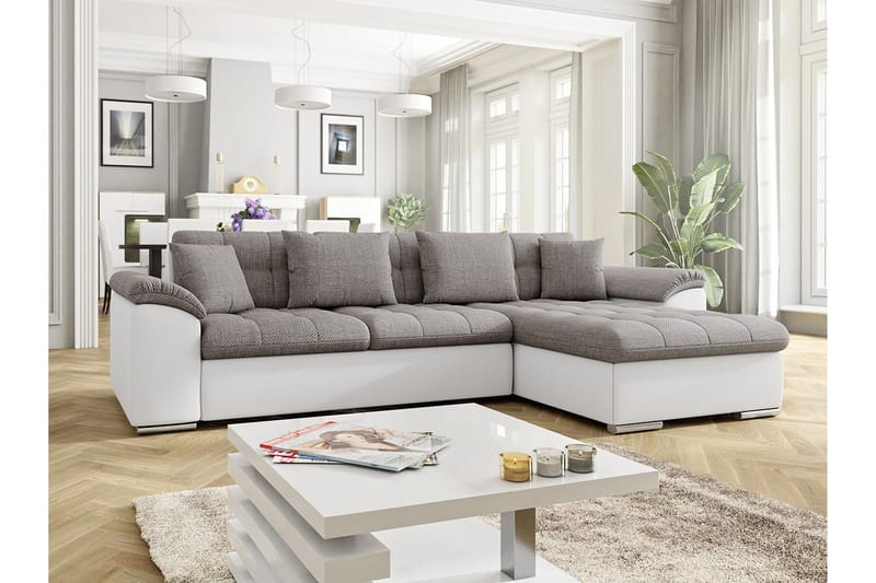 Camior Divanbäddsoffa 280x160x76 cm - Grå - Möbler - Soffa - Skinnsoffor