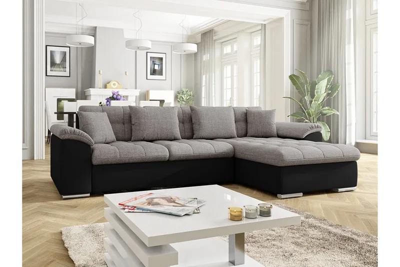 Camior Divanbäddsoffa 280x160x76 cm - Grå - Möbler - Soffa - Skinnsoffor