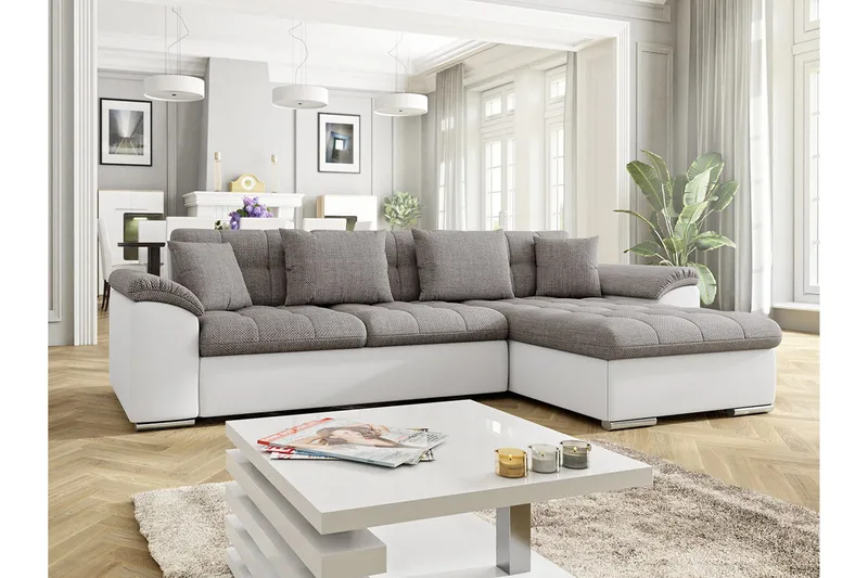 Camior Divanbäddsoffa 280x160x76 cm - Grå - Möbler - Soffa - Skinnsoffor