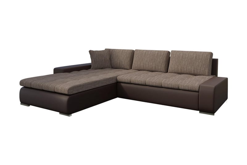 Cerys Bäddsoffa med Divan Vändbar - Brun - Möbler - Soffa - Skinnsoffor