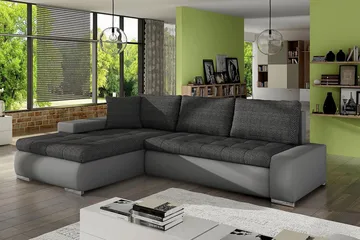 Cerys Divanbäddsoffa 265x185x85 cm Universal - Grå - Möbler - Soffa - Skinnsoffor