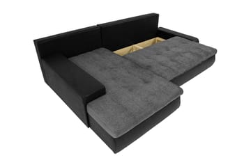 Cerys Divanbäddsoffa 265x185x85 cm Universal - Svart - Möbler - Soffa - Skinnsoffor