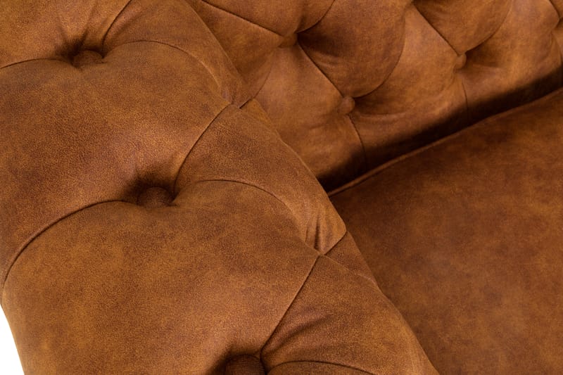 Chesterfield Deluxe 2-sits Soffa - Cognac - Skinnsoffor - 2 sits soffa - Chesterfield soffa