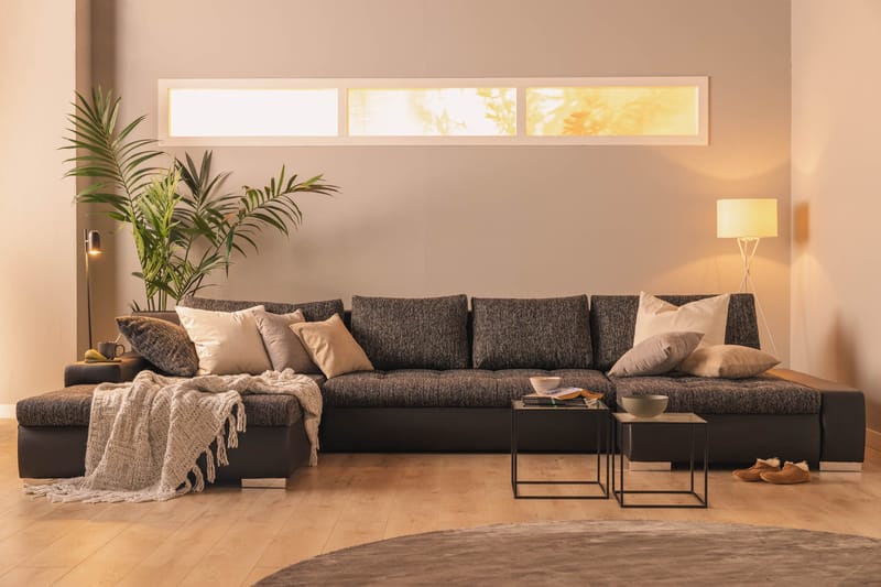 Cillo 2-sits Bäddsoffa - Svart/Grå - Möbler - Soffa - Skinnsoffor