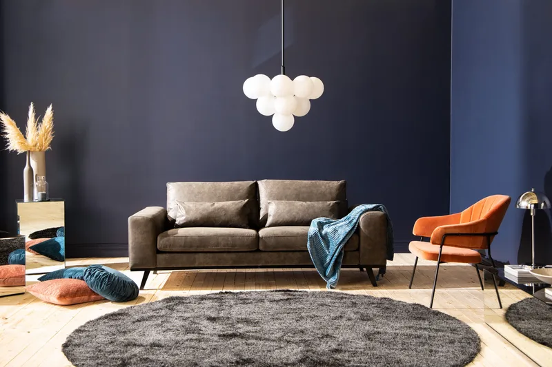 Copenhagen 2-sits Soffa i Konstläder - Mörkgrå - Möbler - Soffa - Skinnsoffor