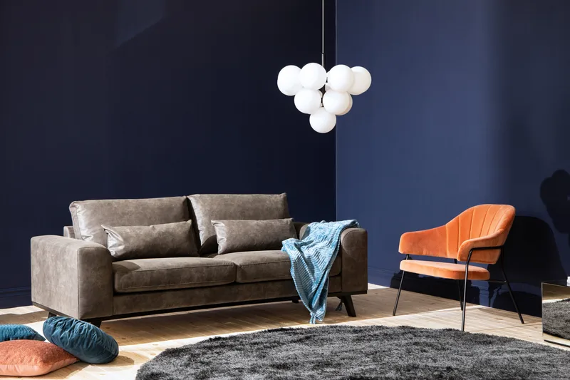 Copenhagen 2-sits Soffa i Konstläder - Mörkgrå - Möbler - Soffa - Skinnsoffor