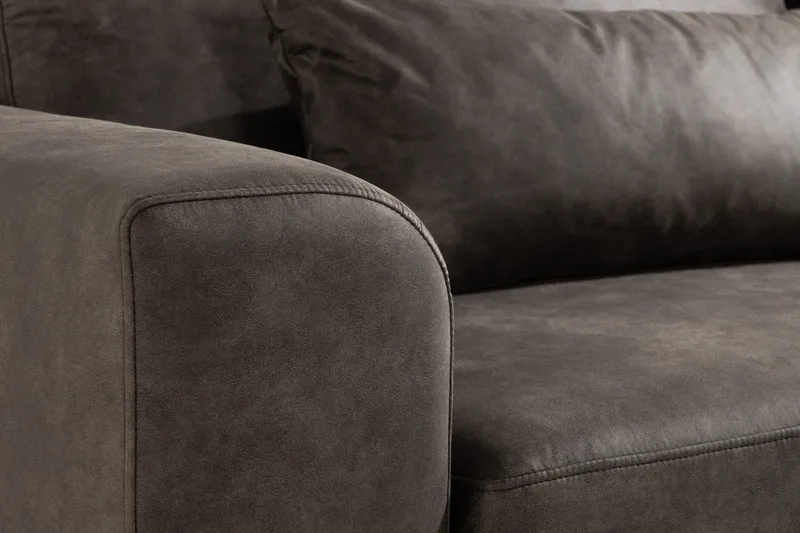 Copenhagen 3-sits Soffa i Konstläder - Mörkgrå - Möbler - Soffa - Skinnsoffor