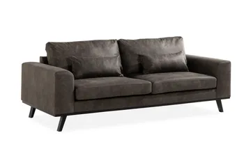 Copenhagen 3-sits Soffa i Konstläder - Mörkgrå - Möbler - Soffa - Skinnsoffor