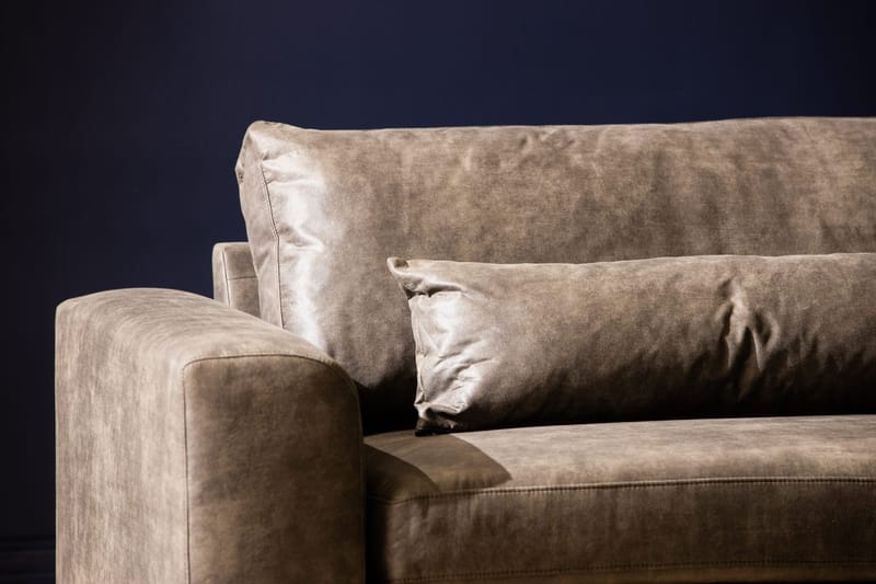 Copenhagen 4-sits Soffa i Konstläder - Mörkgrå - Möbler - Soffa - Skinnsoffor