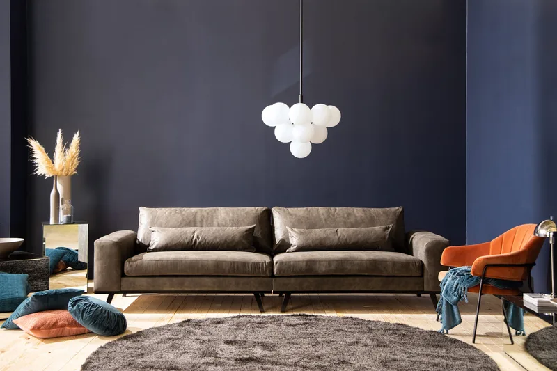Copenhagen 4-sits Soffa i Konstläder - Mörkgrå - Möbler - Soffa - Skinnsoffor