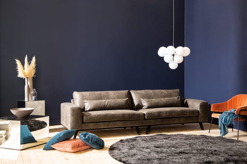 Copenhagen 4-sits Soffa i Konstläder - Mörkgrå - Möbler - Soffa - Skinnsoffor