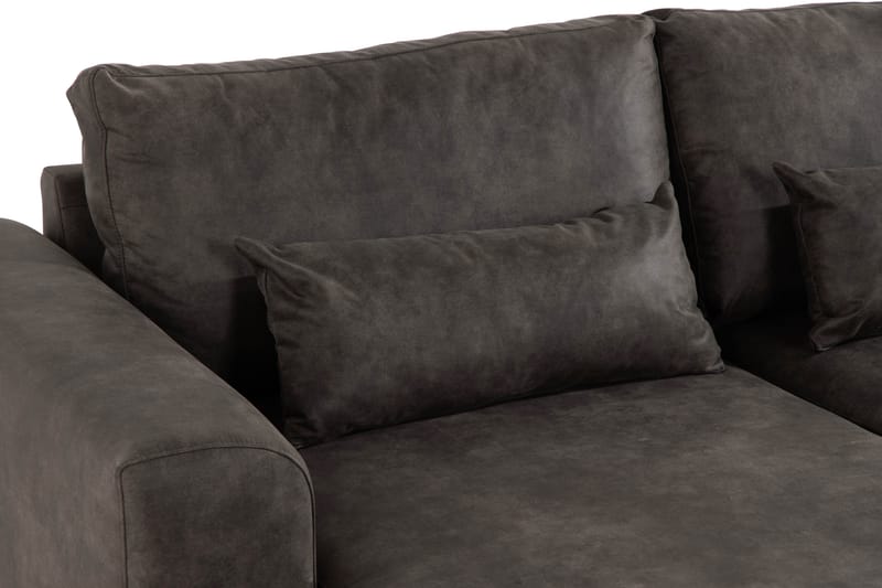 Copenhagen 5-sits Högervänd U-formad Soffa med Divan och Schäslong i Konstläder - Mörkgrå - Möbler - Soffa - Skinnsoffor