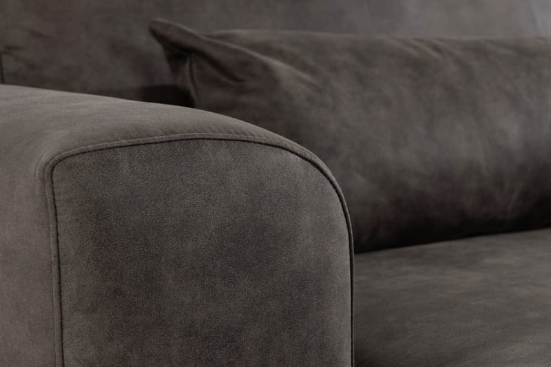 Copenhagen 5-sits Högervänd U-formad Soffa med Divan och Schäslong i Konstläder - Mörkgrå - Möbler - Soffa - Skinnsoffor
