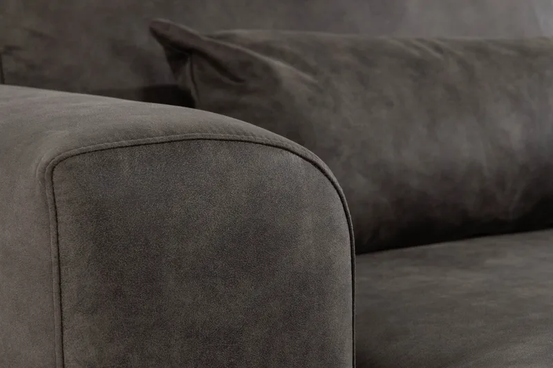 Copenhagen 5-sits Högervänd U-formad Soffa med Divan och Schäslong i Konstläder - Mörkgrå - Möbler - Soffa - Skinnsoffor