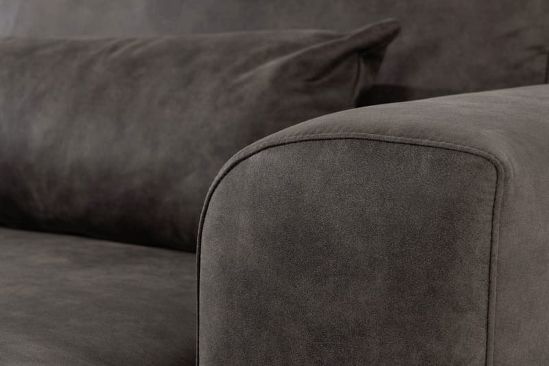 Copenhagen 5-sits Vänstervänd U-formad Soffa med Divan och Schäslong i Konstläder - Mörkgrå - Möbler - Soffa - Skinnsoffor