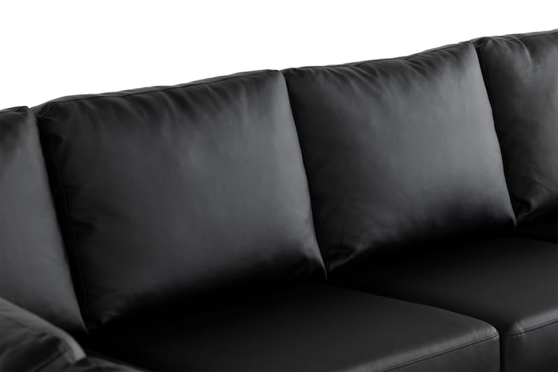 Crazy 7-sits Vändbar U-formad XX-Large Hörnsoffa med divan i Konstläder - Svart - Möbler - Soffa - Skinnsoffor