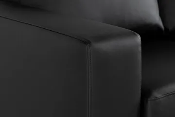 Crazy 7-sits Vändbar U-formad XX-Large Hörnsoffa med divan i Konstläder - Svart - Möbler - Soffa - Skinnsoffor