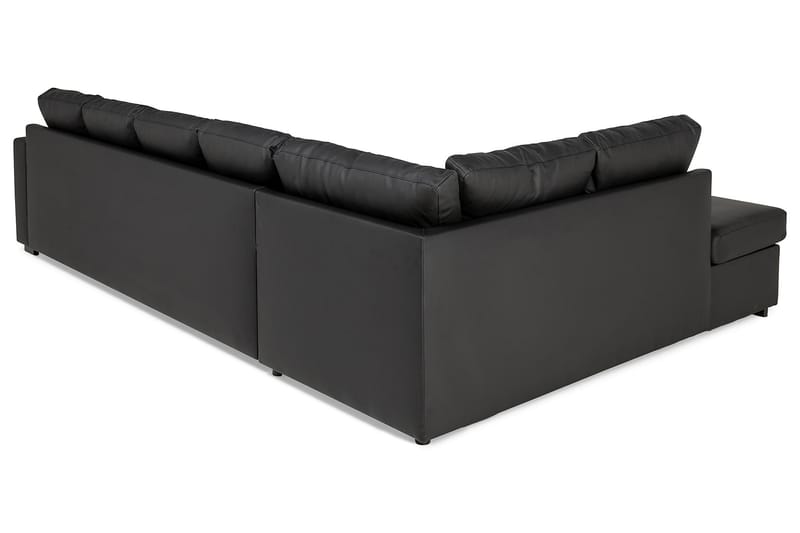 Crazy U-soffa Divan Höger - Svart Konstläder - U-soffa