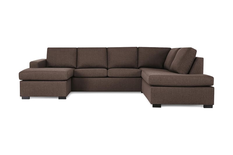 Crazy U-soffa Large Divan Vänster - Brun - U-soffa