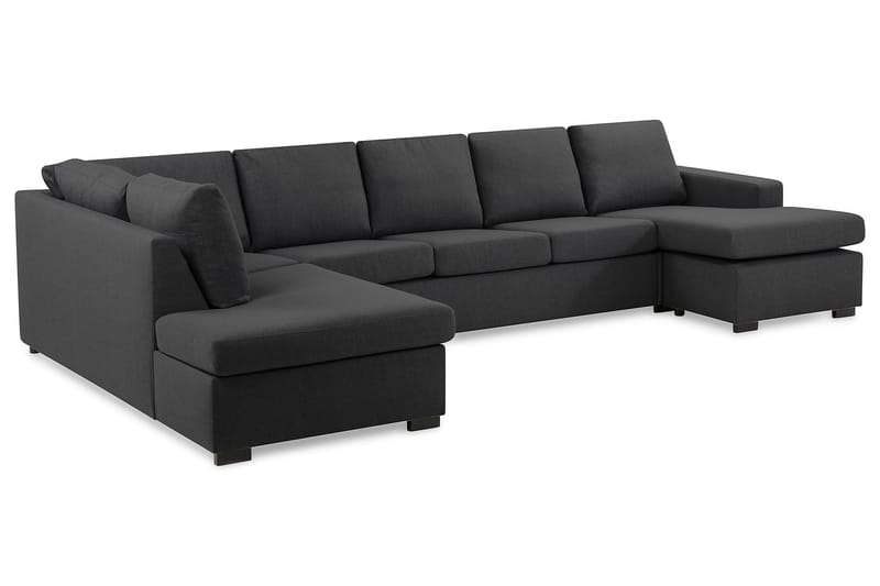 Crazy U-soffa XL Divan Höger - Mörkgrå - U-soffa