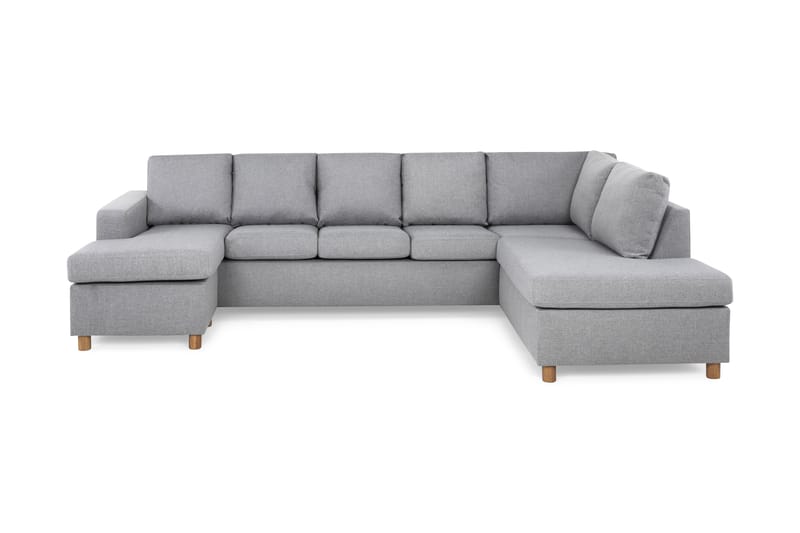 Crazy U-soffa XL Divan Vänster - Ljusgrå - U-soffa