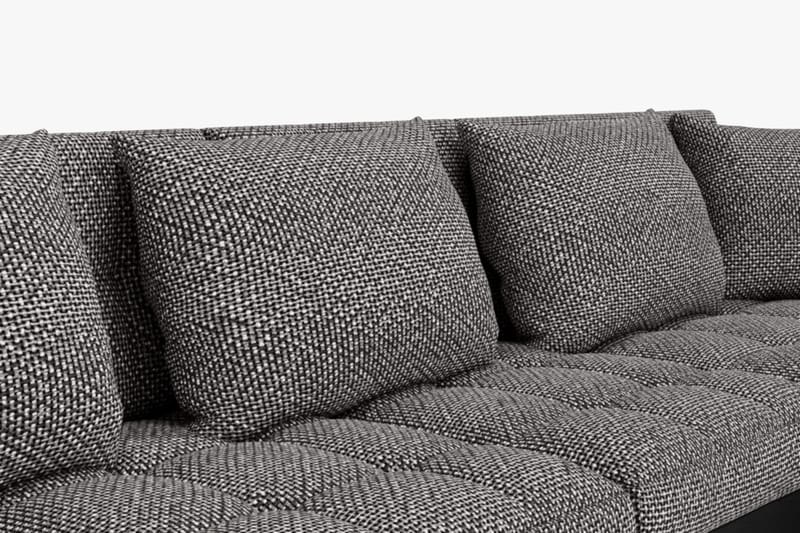 Dynir Stor Hörnbäddsoffa Divan med Förvaring Höger 350 cm - Svart / Grå - Möbler - Soffa - Skinnsoffor