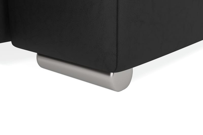 Dynir Stor Hörnbäddsoffa Divan med Förvaring Höger 350 cm - Svart / Grå - Möbler - Soffa - Skinnsoffor