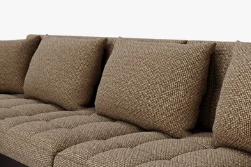 Dynir Stor Hörnbäddsoffa Divan med Förvaring Vänster 350 cm Bred - Beige / Brun - Möbler - Soffa - Skinnsoffor