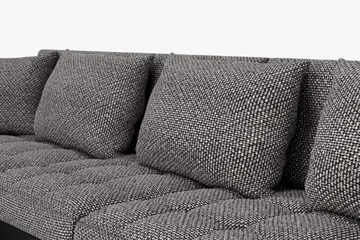 Dynir Stor Hörnbäddsoffa Divan med Förvaring Vänster - Grå / Svart - Möbler - Soffa - Skinnsoffor