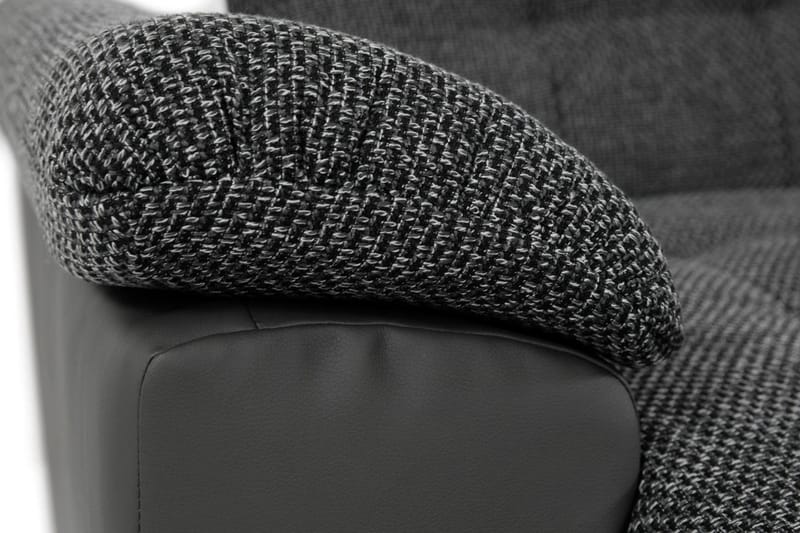 Dynir Stor Hörnbäddsoffa Divan med Förvaring Vänster - Grå / Svart - Möbler - Soffa - Skinnsoffor