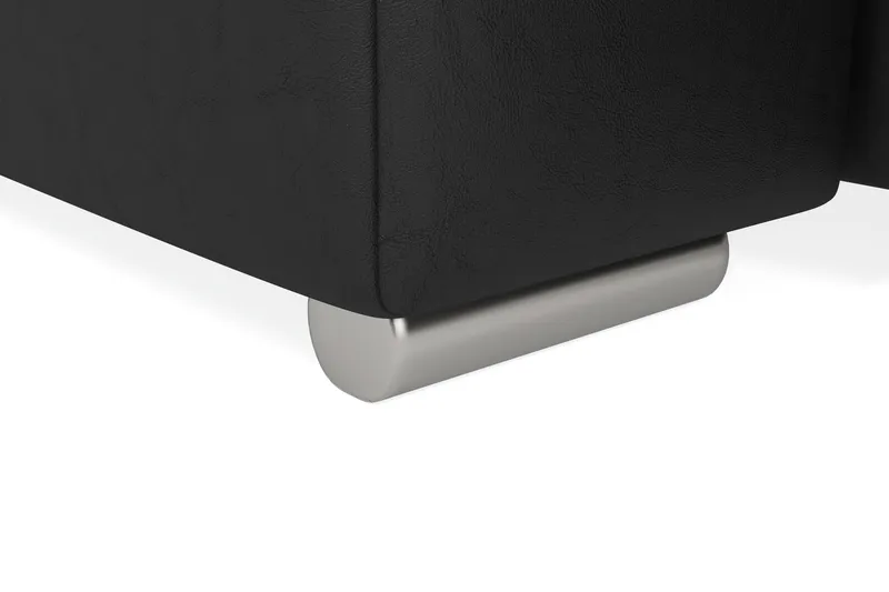 Dynir Stor Hörnbäddsoffa Divan med Förvaring Vänster - Grå / Svart - Möbler - Soffa - Skinnsoffor