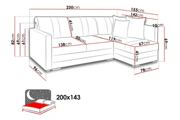 Ericka 4-sits Bäddsoffa - Brun - Möbler - Soffa - Skinnsoffor