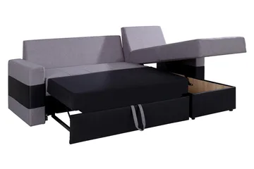 Gordia Divanbäddsoffa 234x82x156 cm - Grå - Möbler - Soffa - Skinnsoffor
