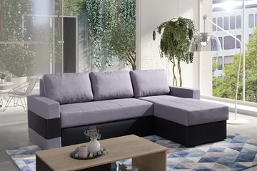 Gordia Divanbäddsoffa 234x82x156 cm - Grå - Möbler - Soffa - Skinnsoffor